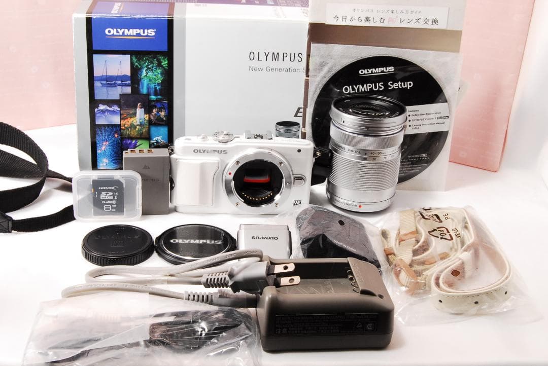 〓望遠レンズ付〓オリンパス OLYMPUS E-PL6 ミラーレス ホワイト