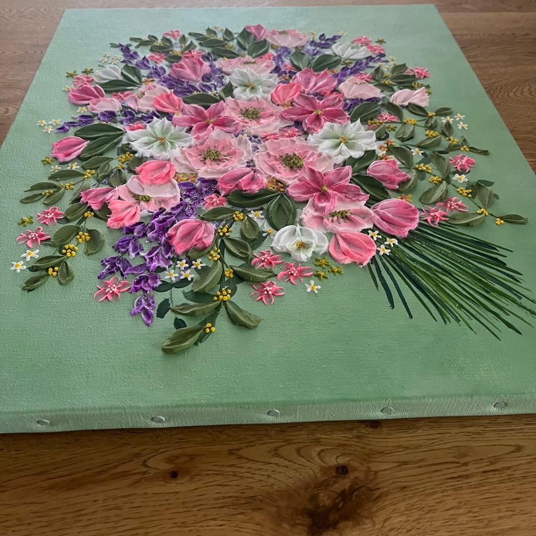 ラベンダー ラベンダーの絵 絵画 花束 花束の絵 パネルアート　壁掛けアート 花