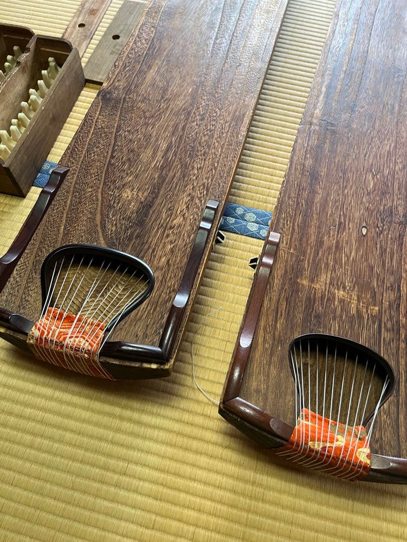 琴 13弦 2個セット　日本 伝統的 楽器 箏 和楽器　弦楽器