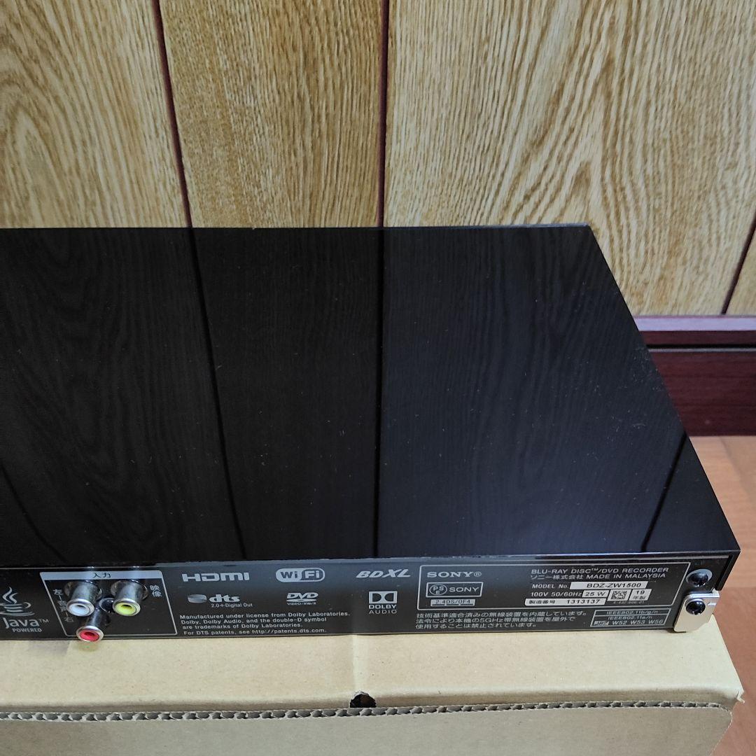 動作品 SONY BDZ-ZW1500 2019年 ブルーレイディスクレコーダー