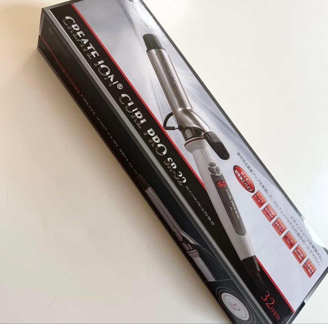 «新品未使用»クレイツイオンカールプロSR-32 コテ ヘアアイロン 32m