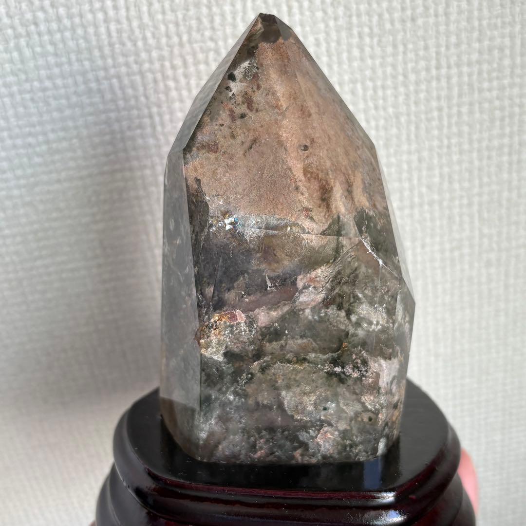 天然石 グリーン四季ガーデンクォーツ 原石置物522g