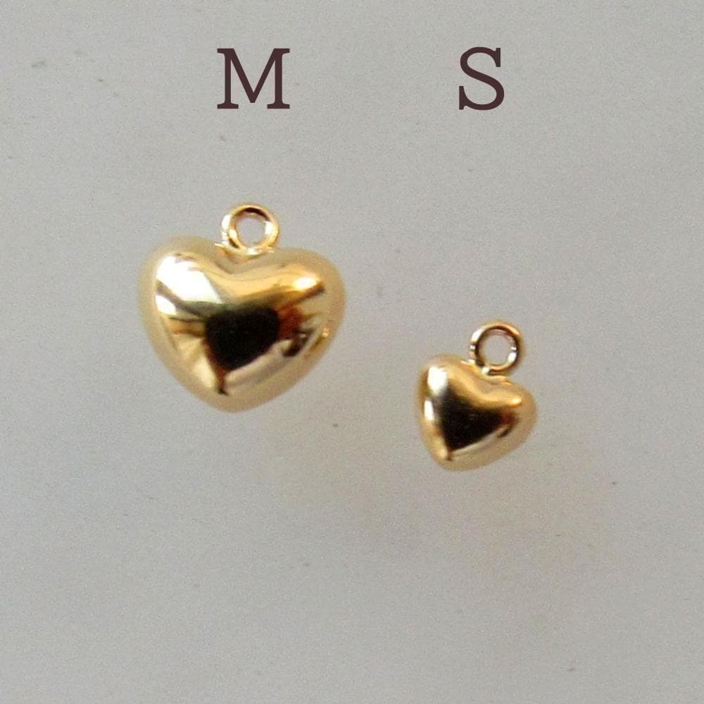 K18 ハート チャーム 18K ハンドメイド ピアス ネックレス パーツ M