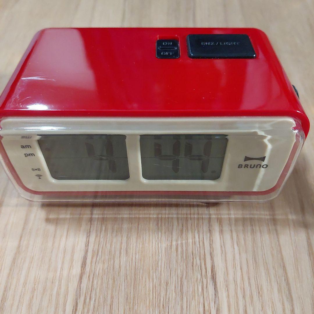 【動作確認済】BRUNO レトロ風 電波式目覚まし時計 BCR003