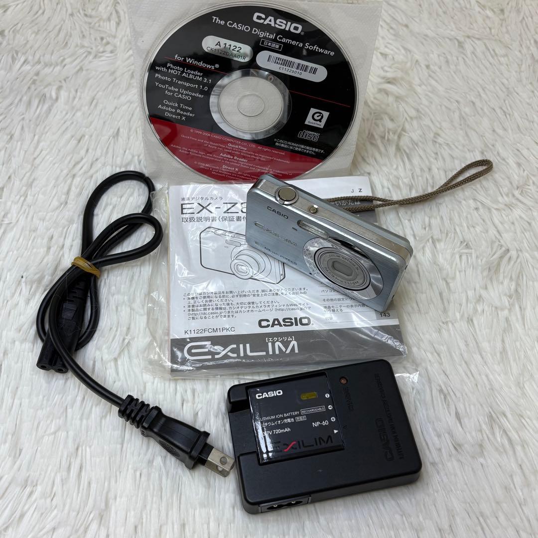 CASIO カメラ　EX-Z80 バッテリー　充電器　ブルー　コンデジ　動作品