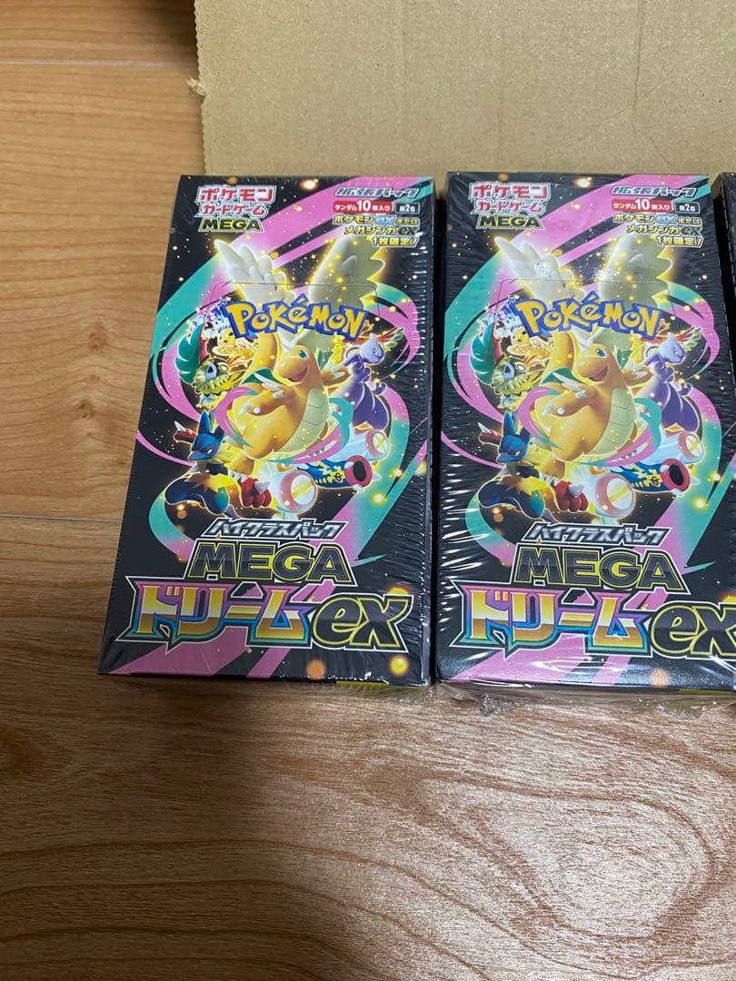 シュリンク付きポケモンカードMEGAハイクラスパックドリームex 4BOX