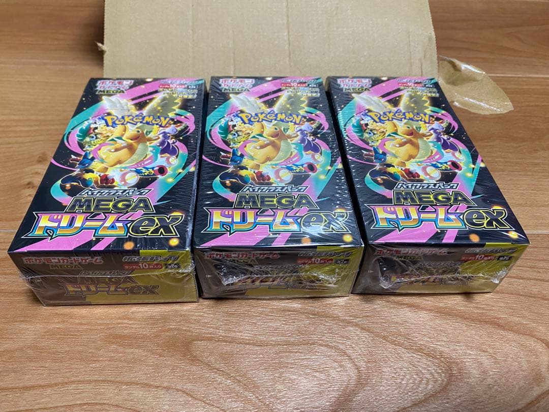 シュリンク付きポケモンカードMEGAハイクラスパックドリームex 4BOX