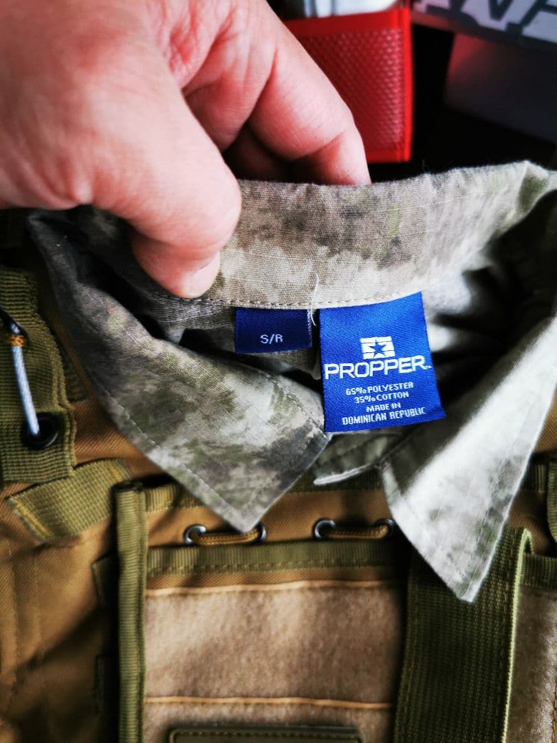 PROPPER 戦闘服上下、キャップ、ハーフパンツ、ベスト（無メーカー）付き