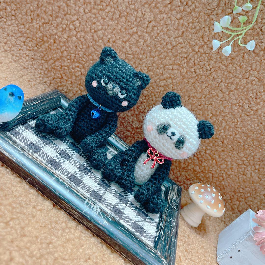 あみぐるみ　コロンとぷくぷくなシャムコロちゃん親子☺︎他１点