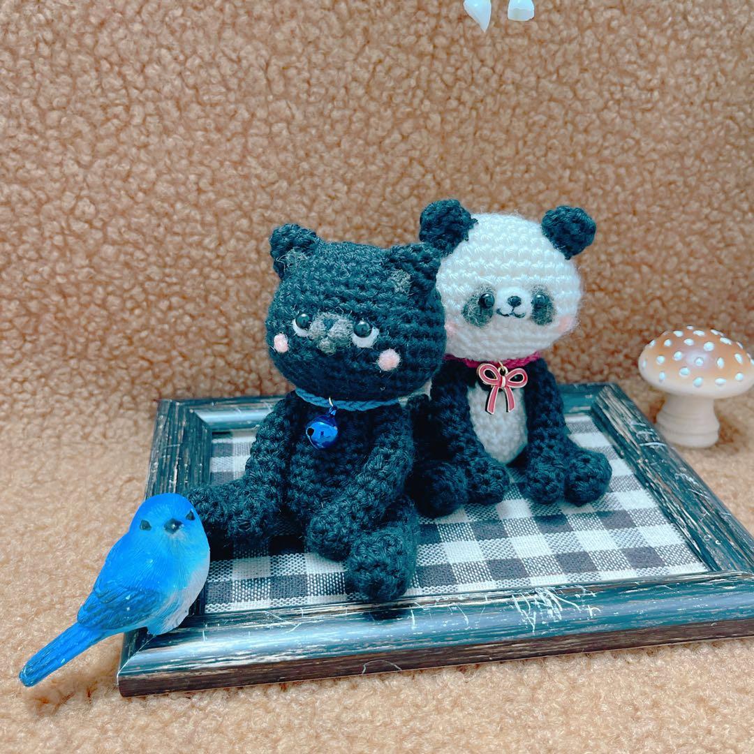 あみぐるみ　コロンとぷくぷくなシャムコロちゃん親子☺︎他１点