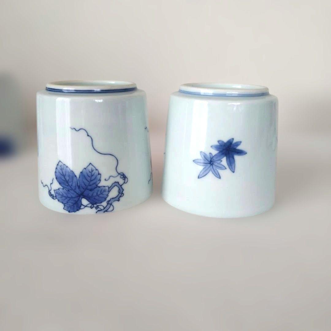 色鍋島龍仙手描き　湯飲み 5個