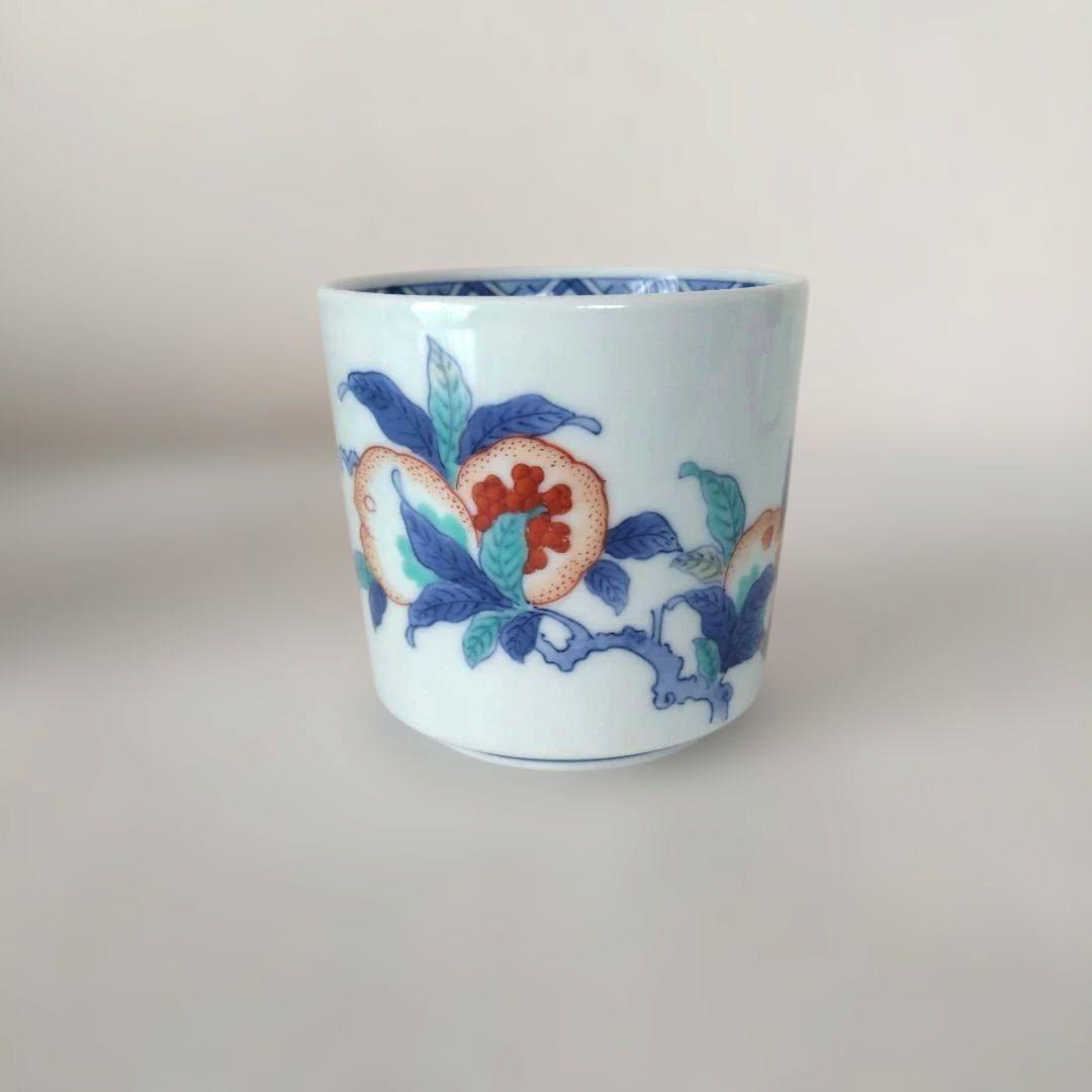 色鍋島龍仙手描き　湯飲み 5個