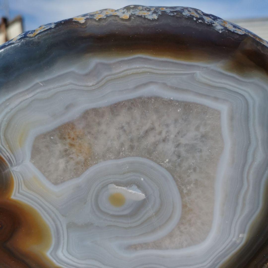 スライスアゲート　874　瑪瑙　鑑賞石　石　置物　オブジェ　インテリア