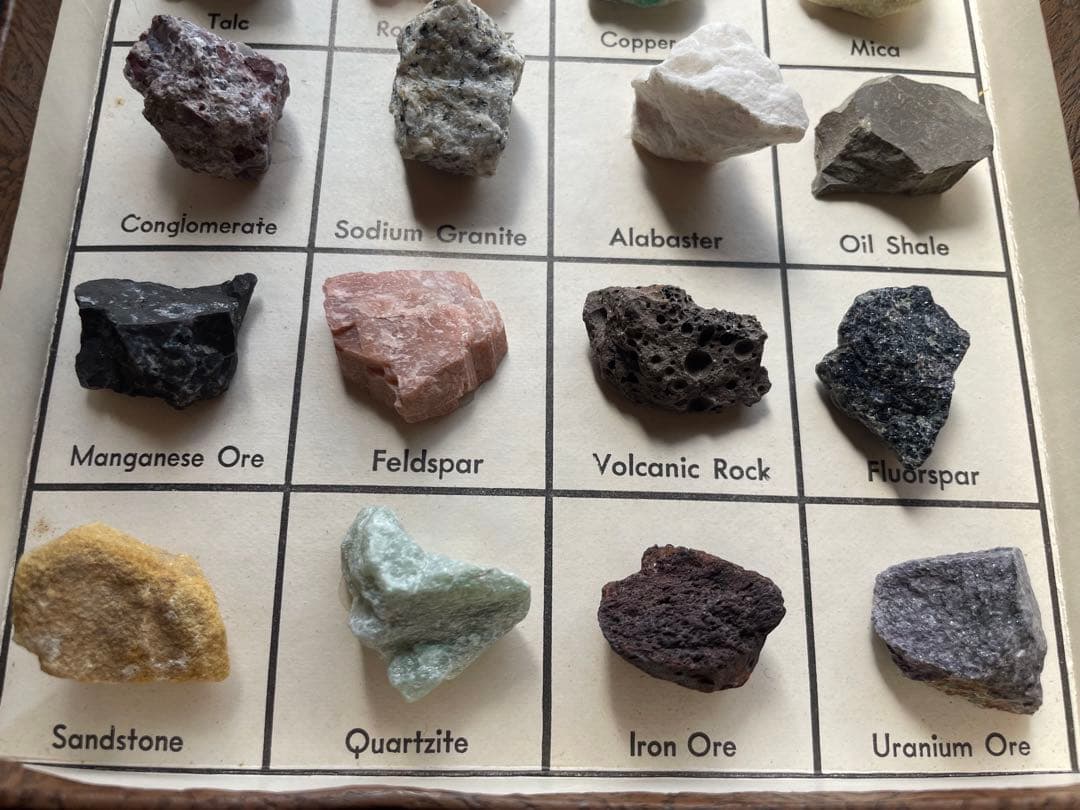 1960年代 ヴィンテージ鉱物標本セット 冊子付き アメリカ製
