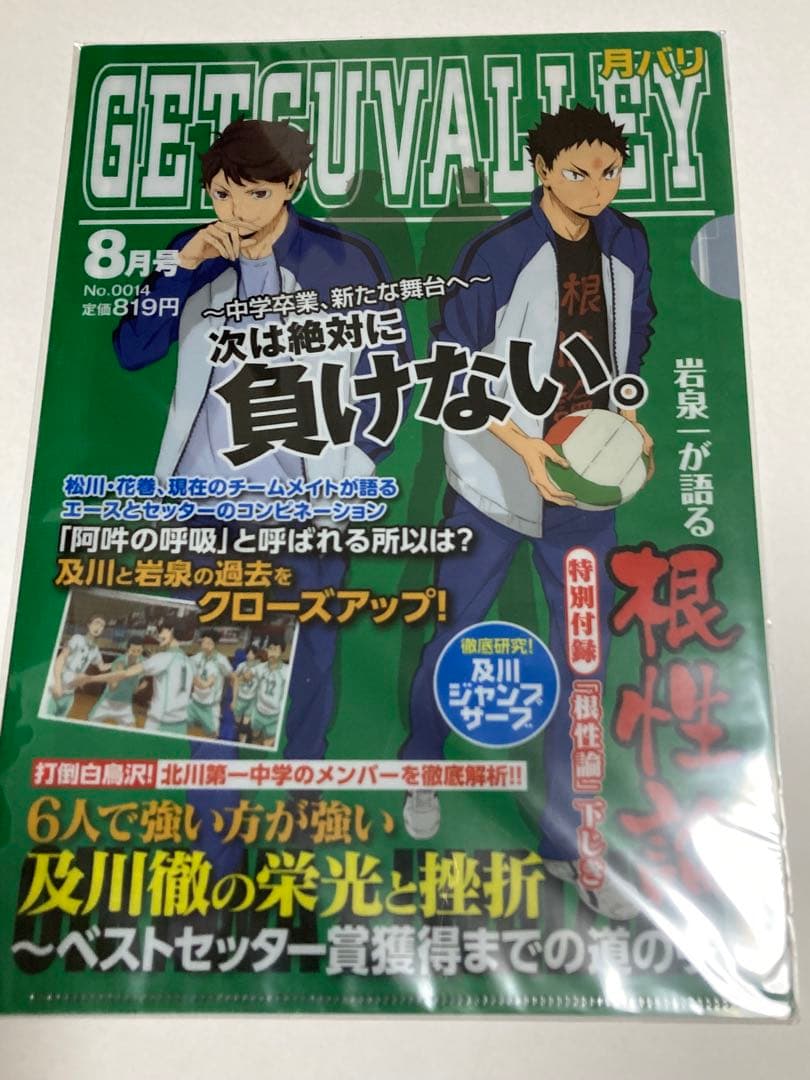 ハイキュー！！　アニくじ　クリアファイルセット　及川徹　影山飛雄