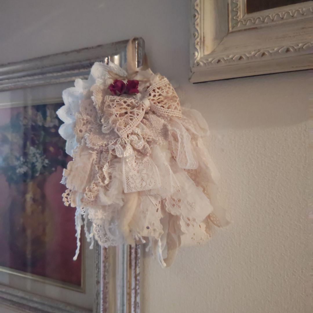 No.76　ロジェ〜 深紅、薔薇の思い出〜　タッセル　ハンドメイド　アンティーク