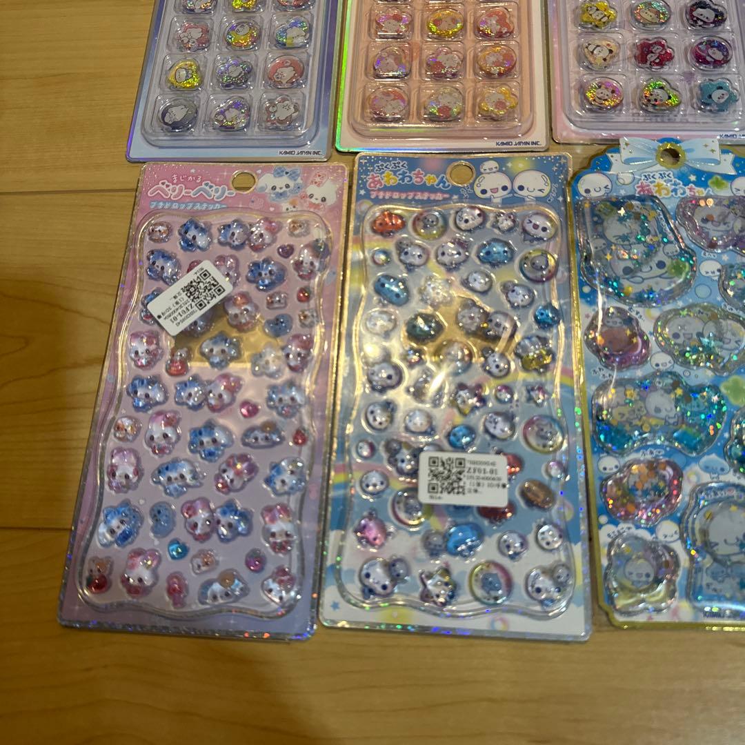 プチドロップステッカースティッチ　ベリーベリープチドロップステッカー　あわわ