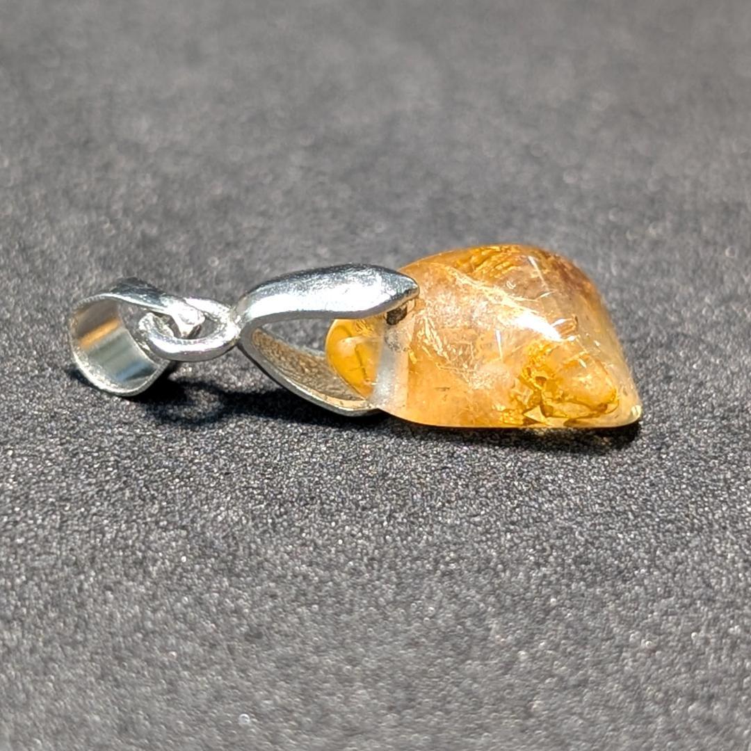 一点物【虎目針のインパクト】タイガータイチンルチルペンダント チェーン付