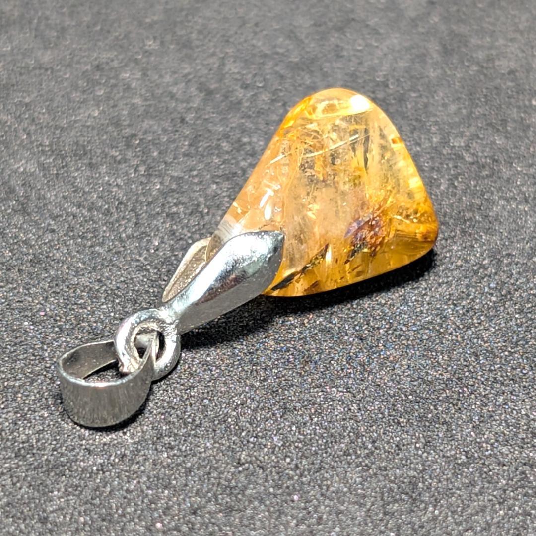 一点物【虎目針のインパクト】タイガータイチンルチルペンダント チェーン付