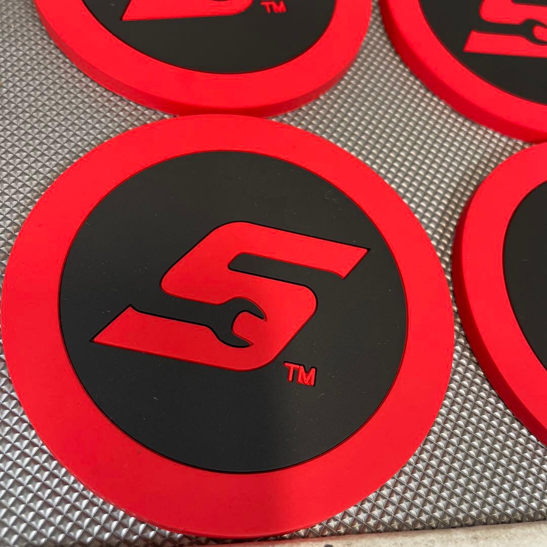 スナップオン ゴム製コースター　４枚