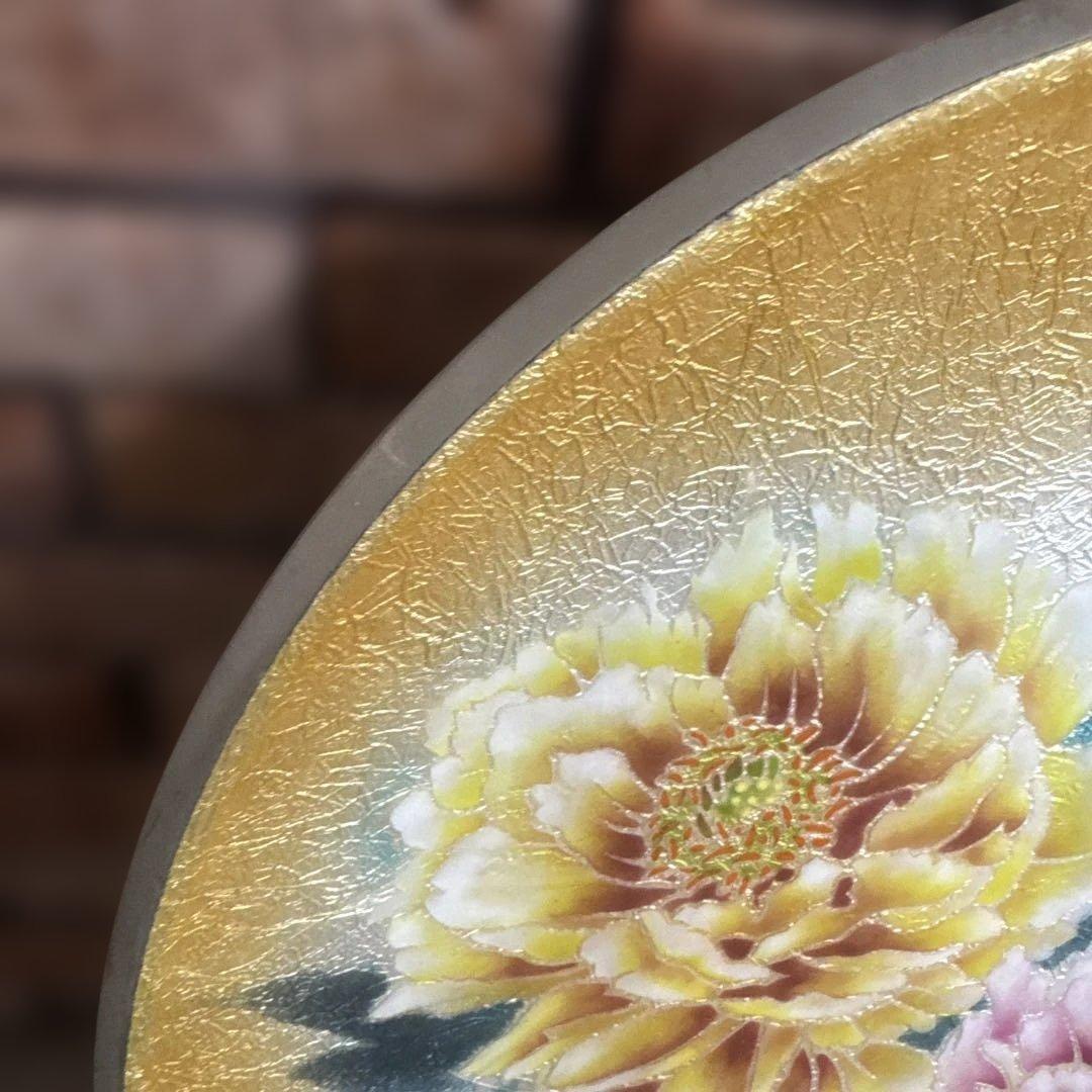 置物 - 径36cm 七宝焼き 飾皿 12丸牡丹