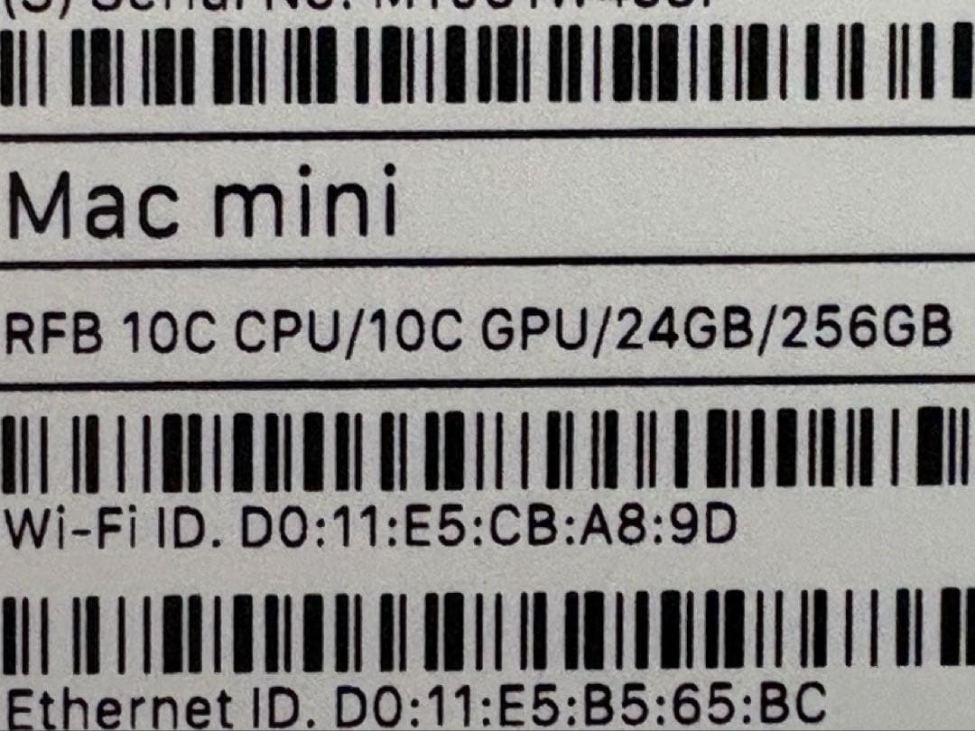 Apple Mac mini M4 24GB 256GB ケースのおまけつき