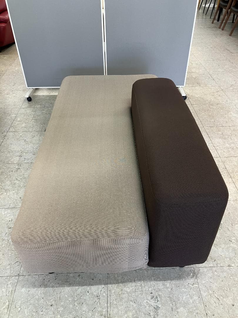 無印良品 2人掛けソファ オットマン付き ベージュ