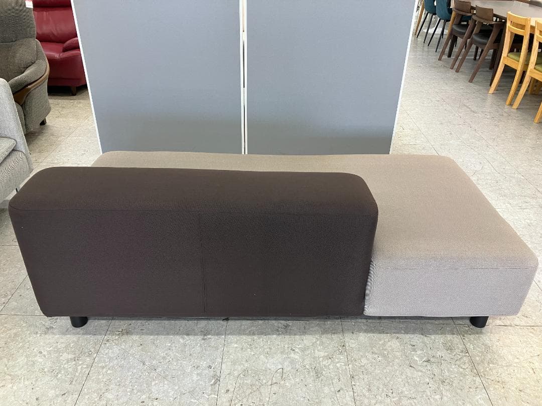 無印良品 2人掛けソファ オットマン付き ベージュ