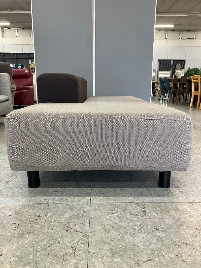 無印良品 2人掛けソファ オットマン付き ベージュ