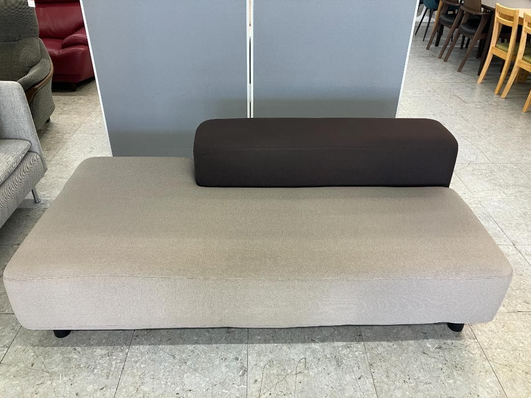 無印良品 2人掛けソファ オットマン付き ベージュ