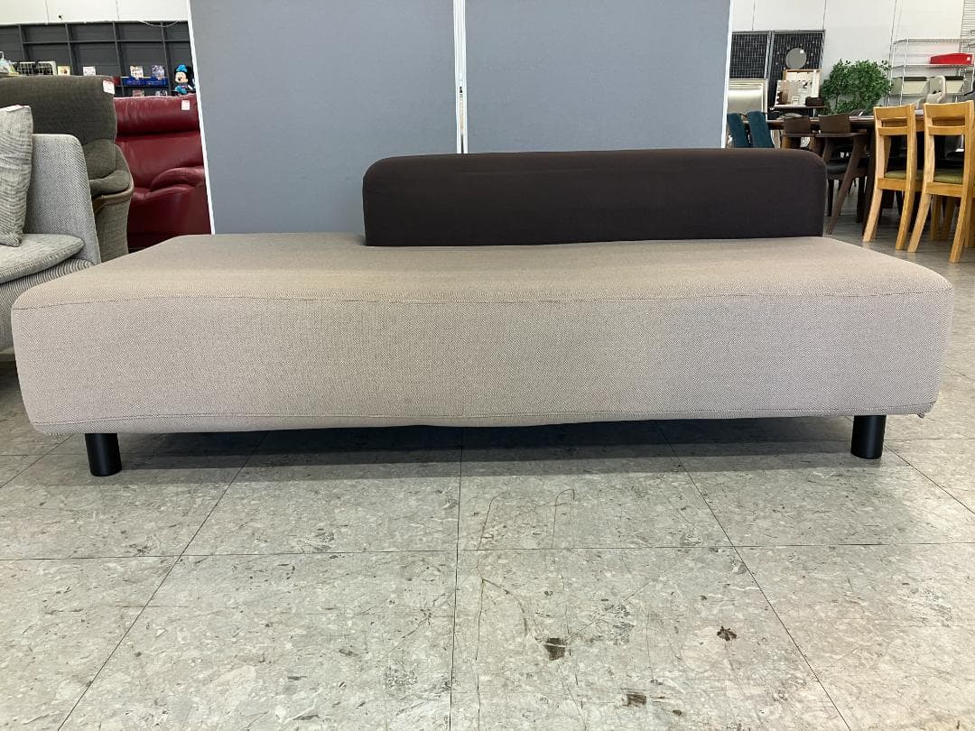 無印良品 2人掛けソファ オットマン付き ベージュ