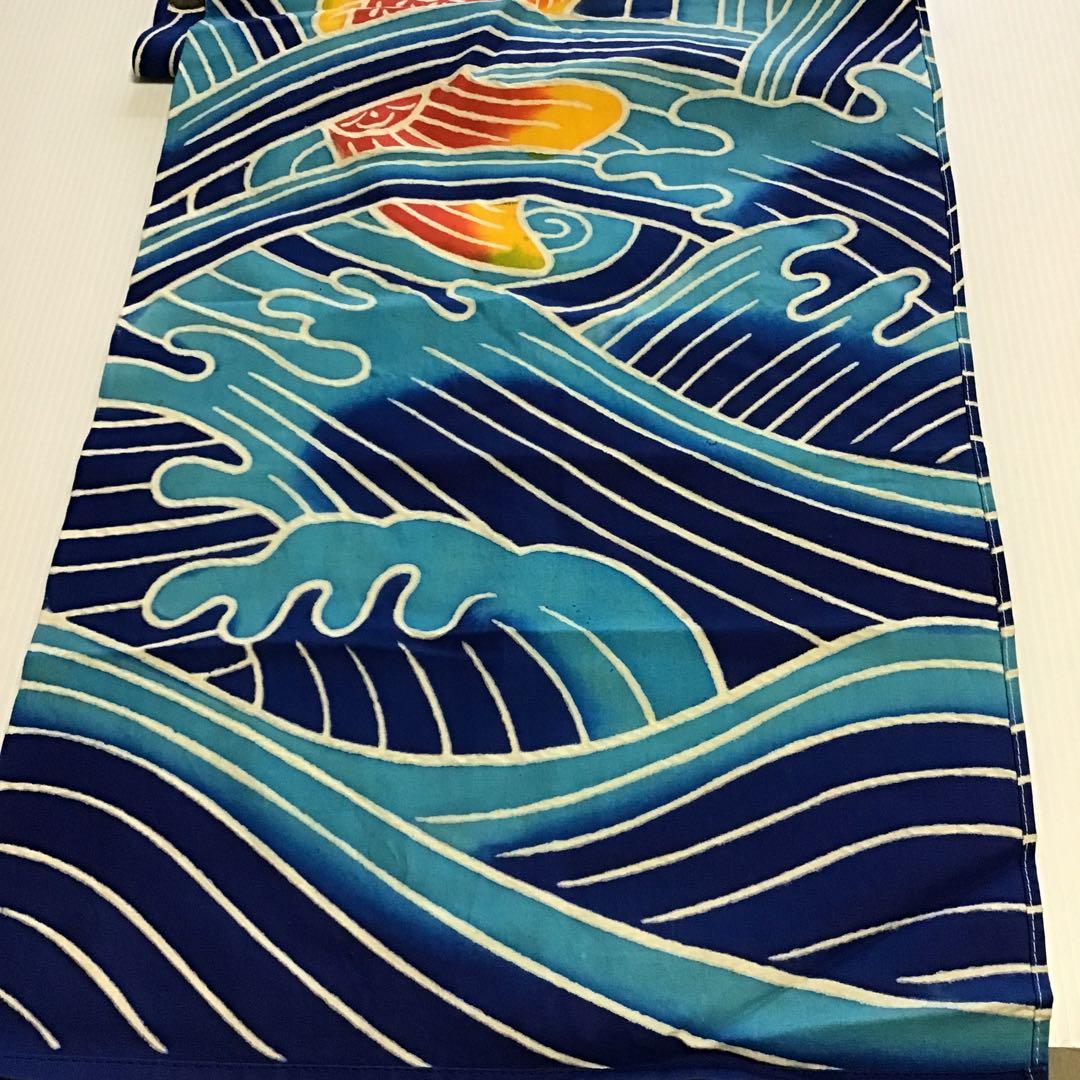 古布木綿幟旗、中サイズ、９１６