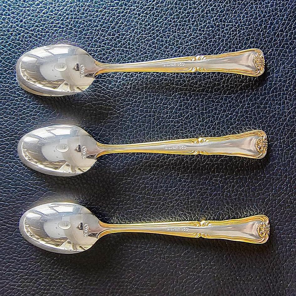 【新品未使用】銀座WAKO 銀無垢 金彩スプーンSILVER 950