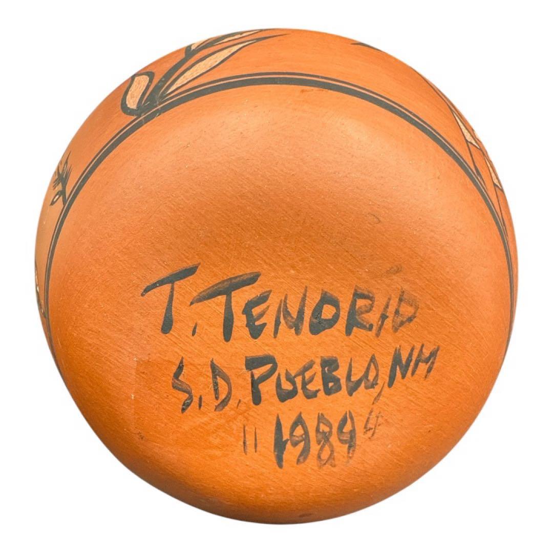 ネイティブアメリカン風 ポタリー 壺 ターコイズ装飾 サウスウエスト陶器