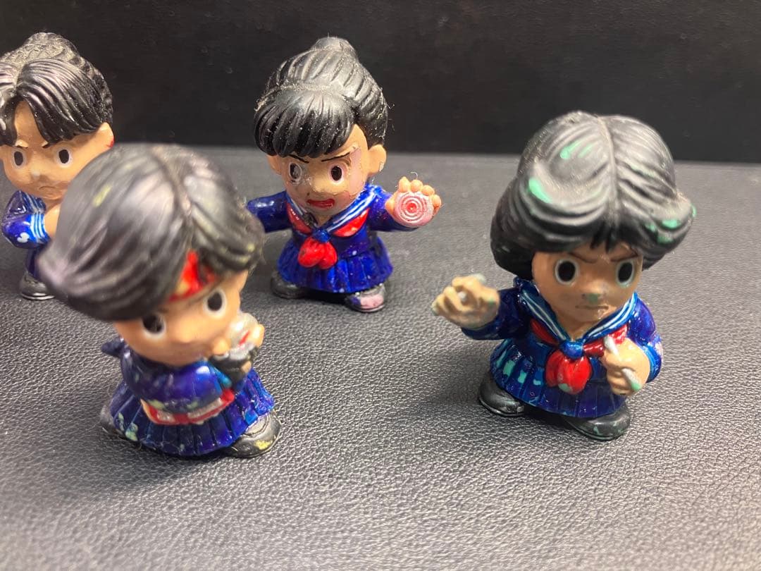 【希少/リペイント】スケバン刑事 消しゴム 5体セット 鉄仮面・風間三姉妹