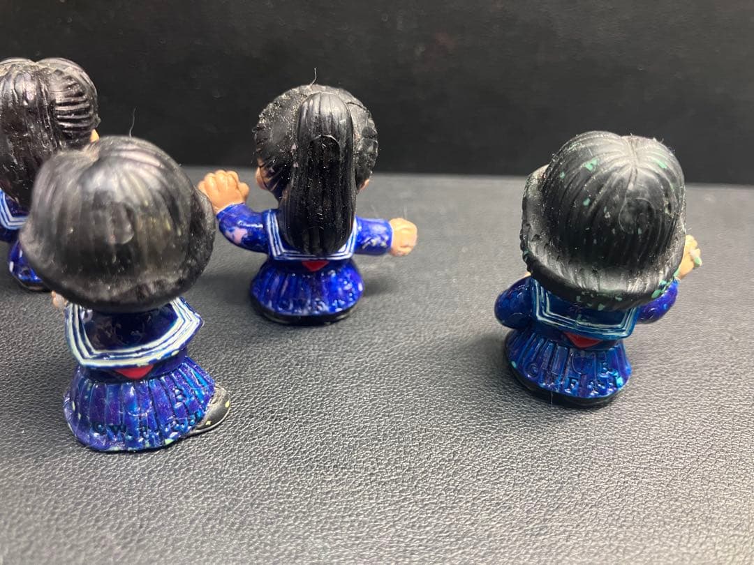 【希少/リペイント】スケバン刑事 消しゴム 5体セット 鉄仮面・風間三姉妹