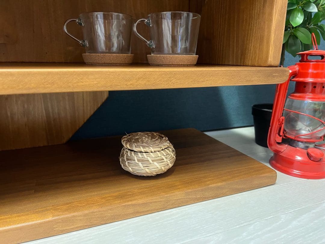 【送料無料】 テレビボード 棚板付き 縦格子型 シェルフ オーク 120cm