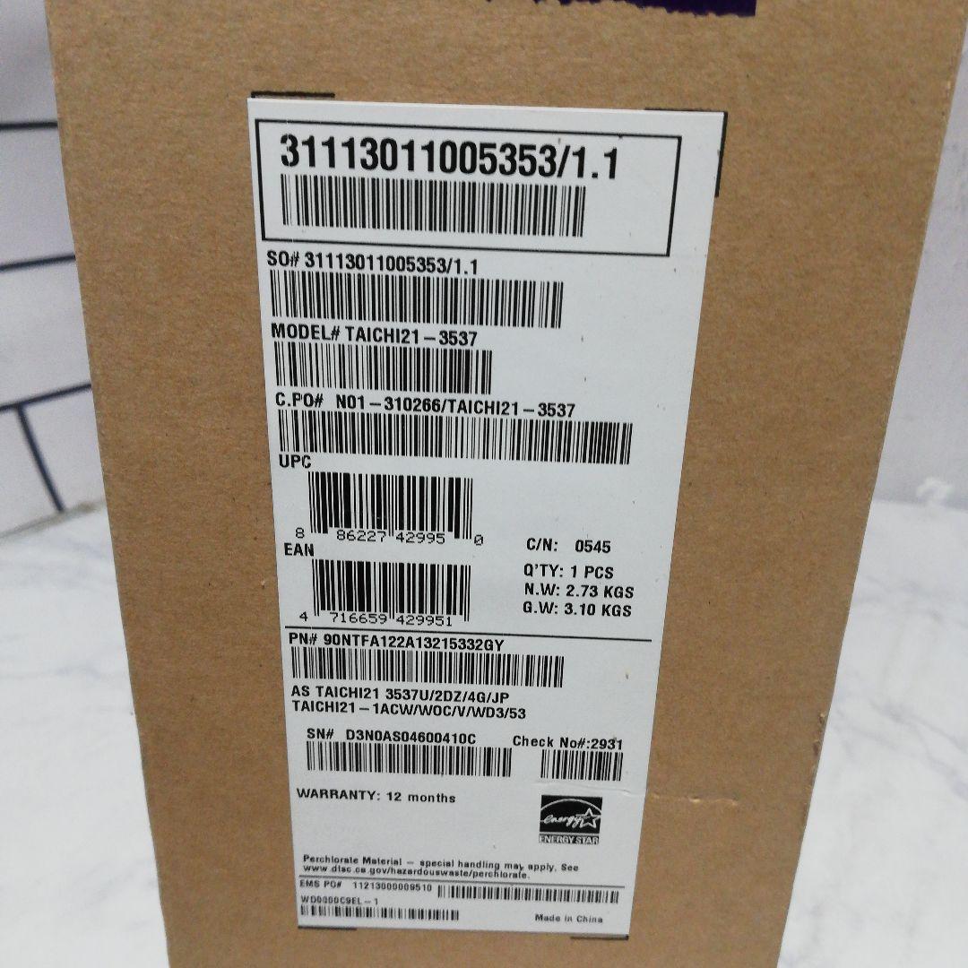 ①新品未開封 ASUS エイスース TAICHI21-3537 ノートPC