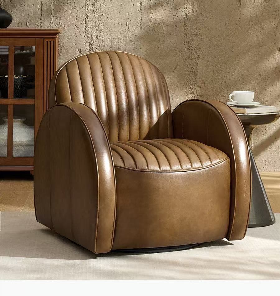 レザー風アームチェア　本革　２点セット