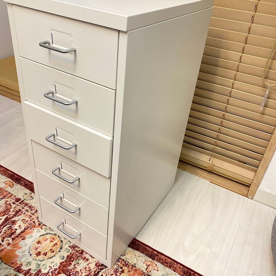 ③値下げ不可　廃盤品　IKEA HELMER ホワイト 6段　キャビネットワゴン