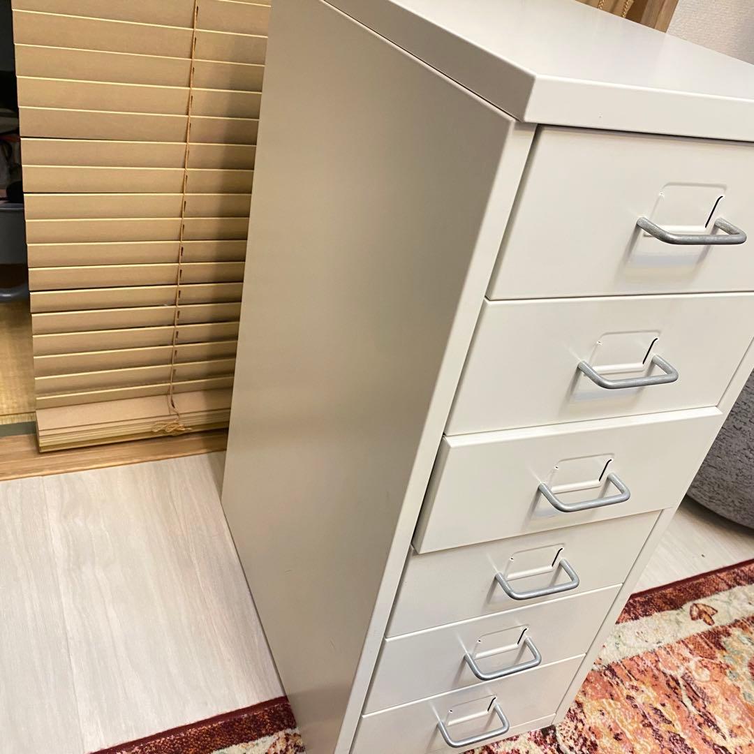 ③値下げ不可　廃盤品　IKEA HELMER ホワイト 6段　キャビネットワゴン
