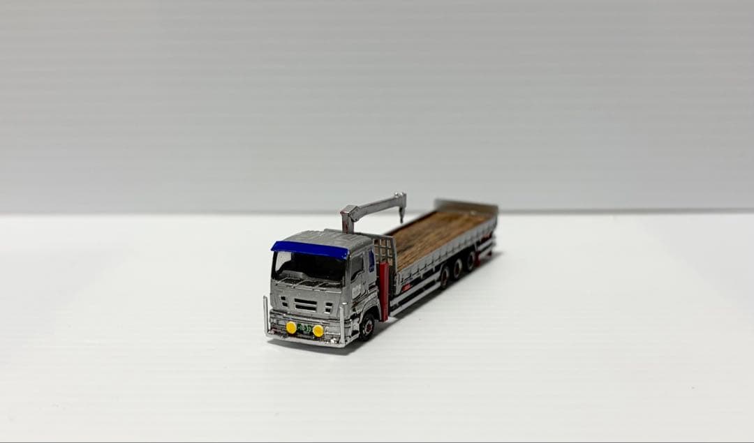 ★積荷付★いすゞギガ４軸低床平荷台トラック 後輪３軸　トレーラー