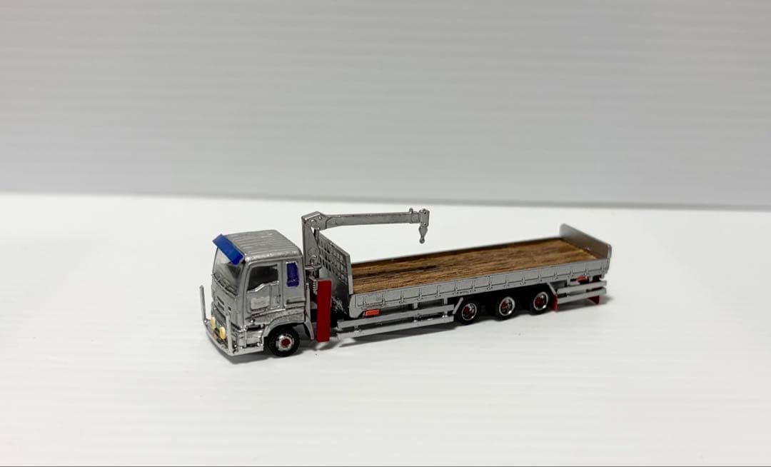 ★積荷付★いすゞギガ４軸低床平荷台トラック 後輪３軸　トレーラー