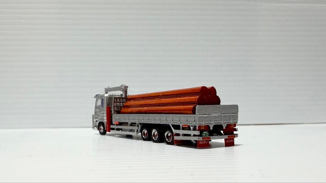 ★積荷付★いすゞギガ４軸低床平荷台トラック 後輪３軸　トレーラー