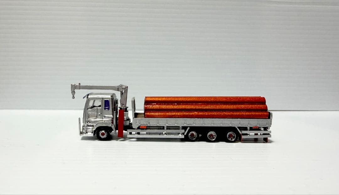 ★積荷付★いすゞギガ４軸低床平荷台トラック 後輪３軸　トレーラー