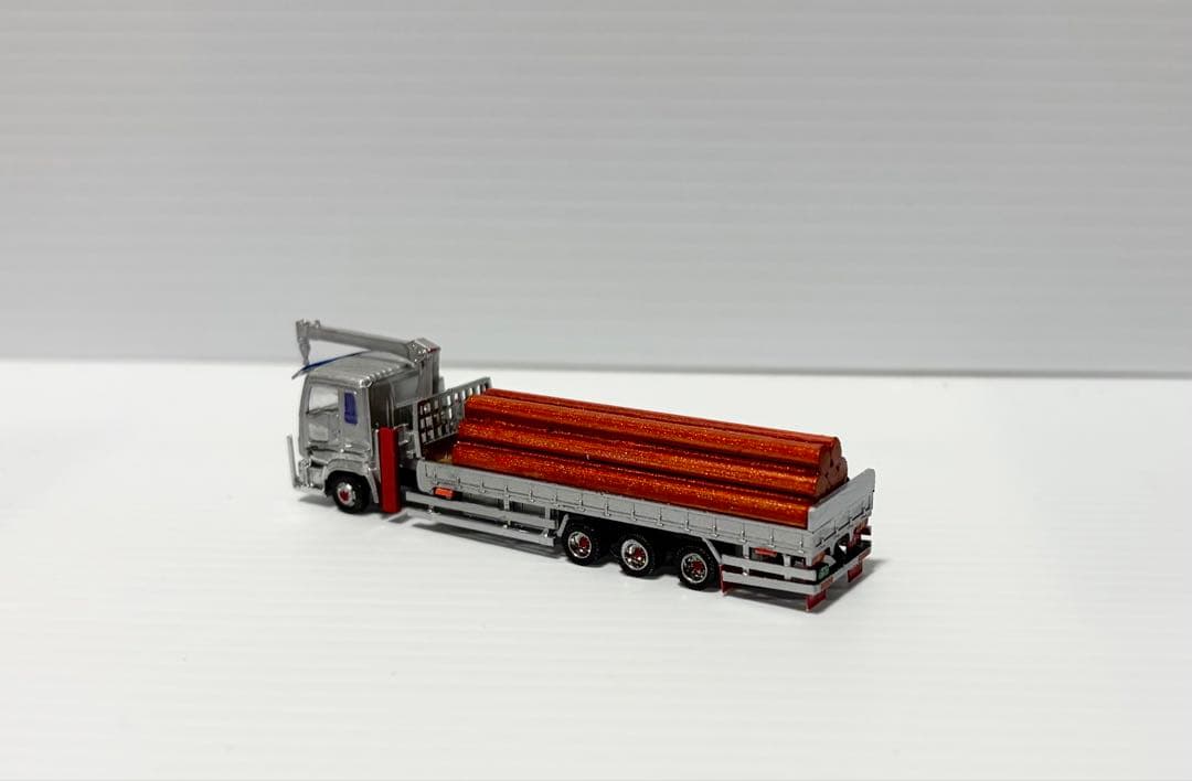 ★積荷付★いすゞギガ４軸低床平荷台トラック 後輪３軸　トレーラー