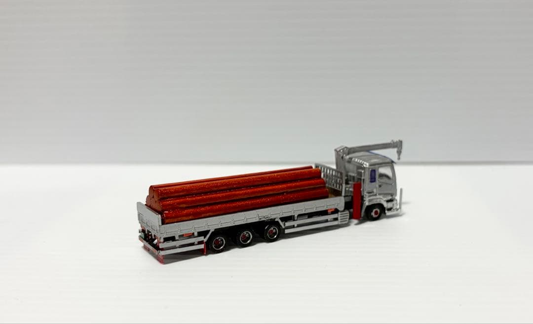 ★積荷付★いすゞギガ４軸低床平荷台トラック 後輪３軸　トレーラー