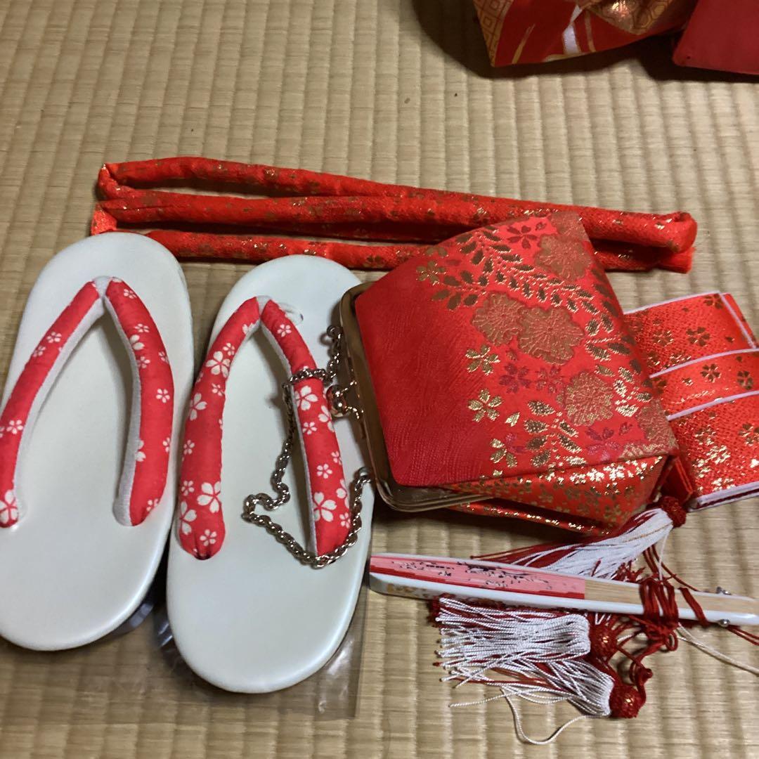 七五三七歳用のフルセット　帯幅18センチ 草履22センチ