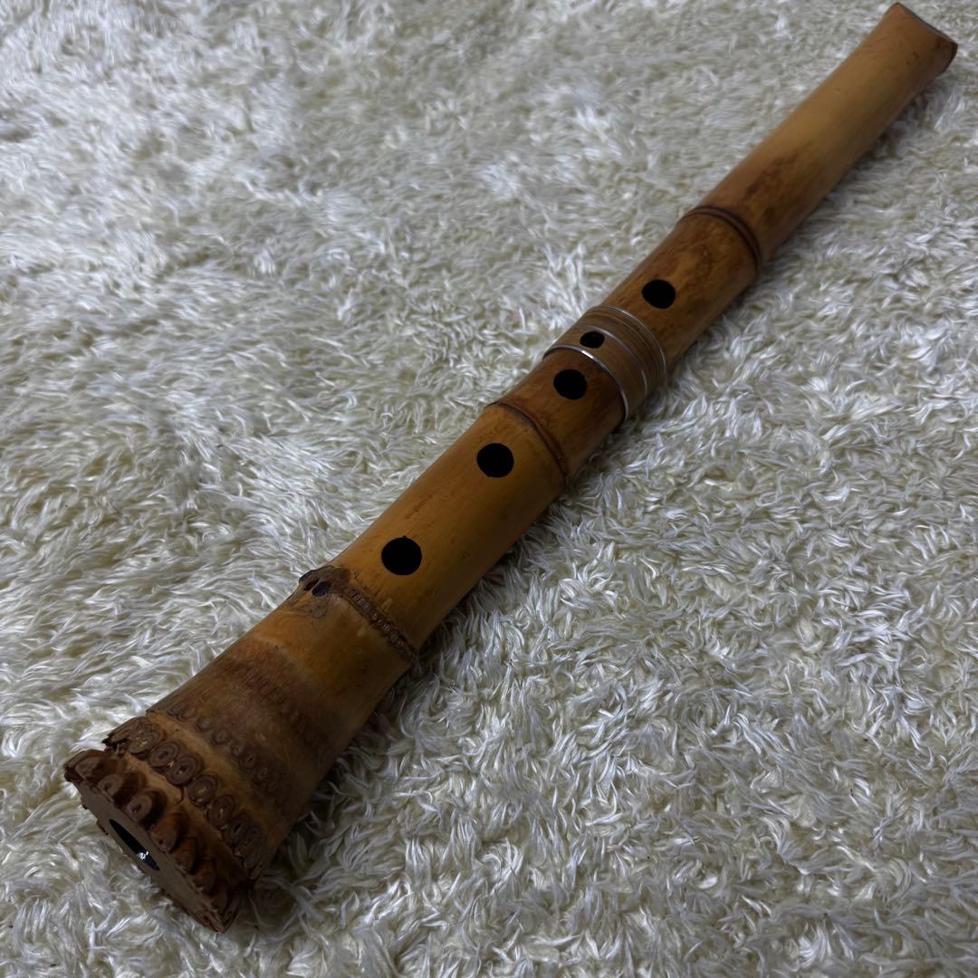 尺八　まとめ売り全4本　竹州銘3本　竹治銘1本　6孔あり　バラ売り不可