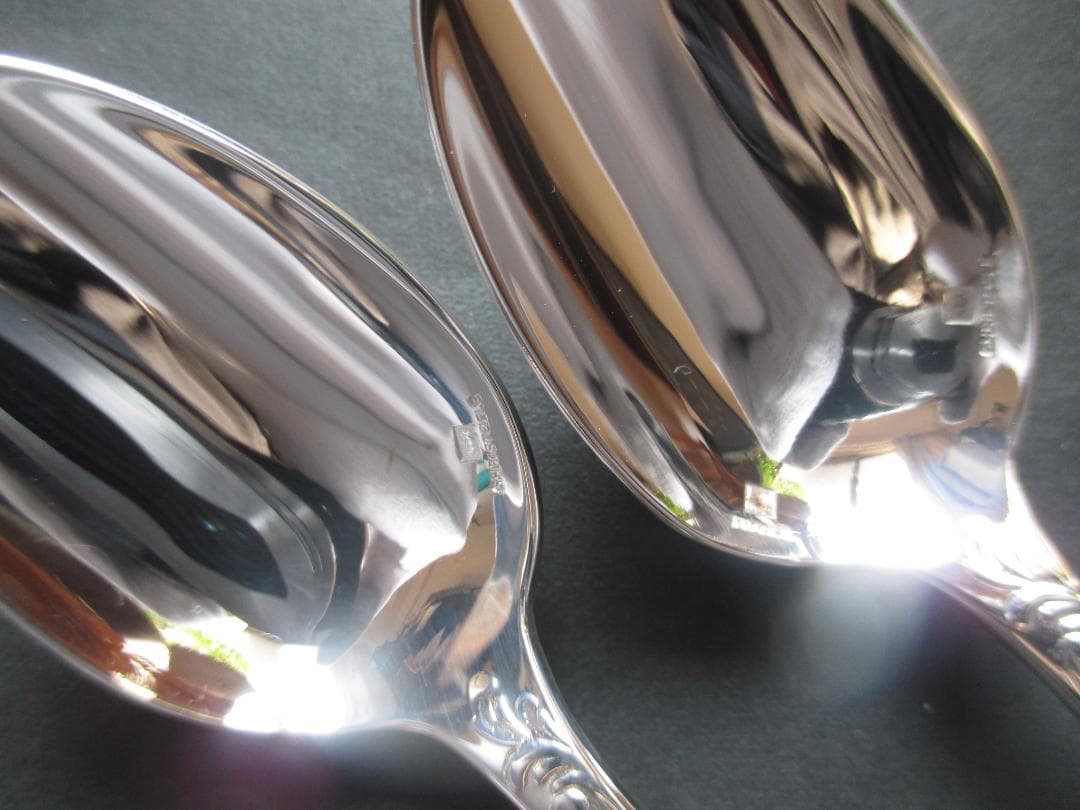 未使用☆仏蘭西高級銀器クリストフルシルバー コーヒースプーン2本セット　マルリー